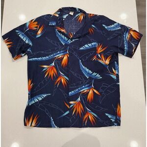 Jantzen Hawaiian Shirt Floral‎ Men's Size Large USA Made